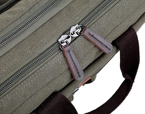 Miniatura 7 de Elegante 17 pulgadas de lona portátil bolsa de mensajero maletín vintage Crossbody bolsa de hombro militar para hombres BC-07