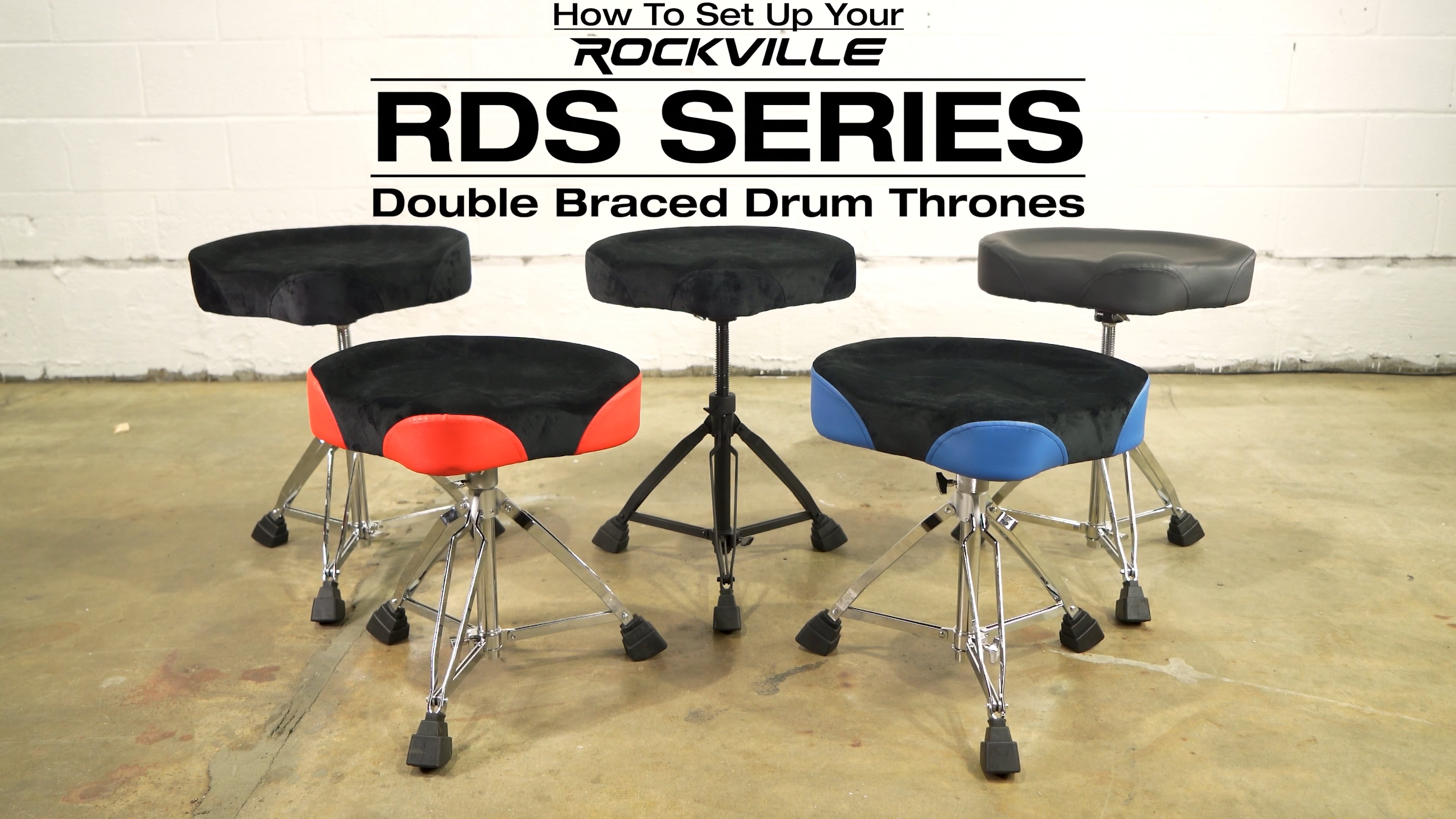 Amazon.com: Rockville RDS52 Double Braced Drum Throne, 4