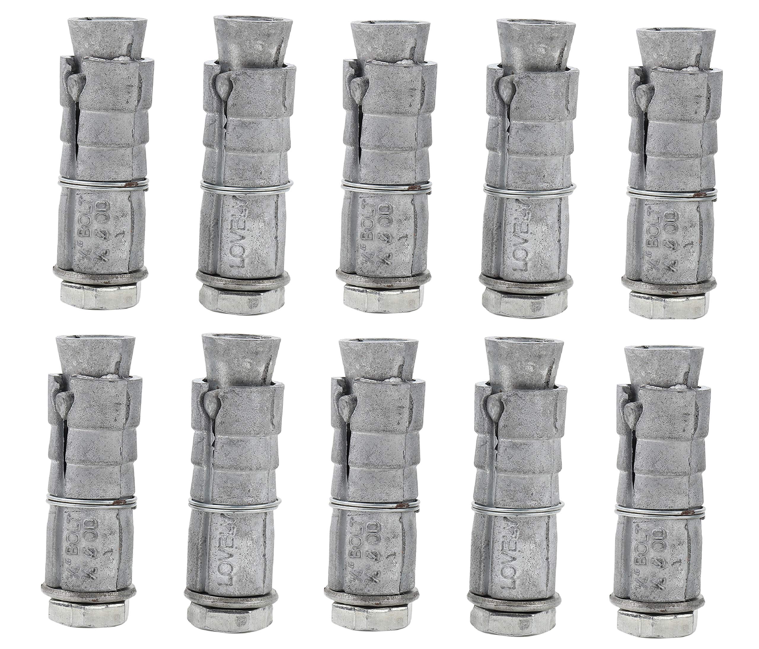 LOVELY® Wedge Anchor Fastener Material: Zinc - Bolt Size: 1/4" - Length: 40mm Pack of 10 Pcs.