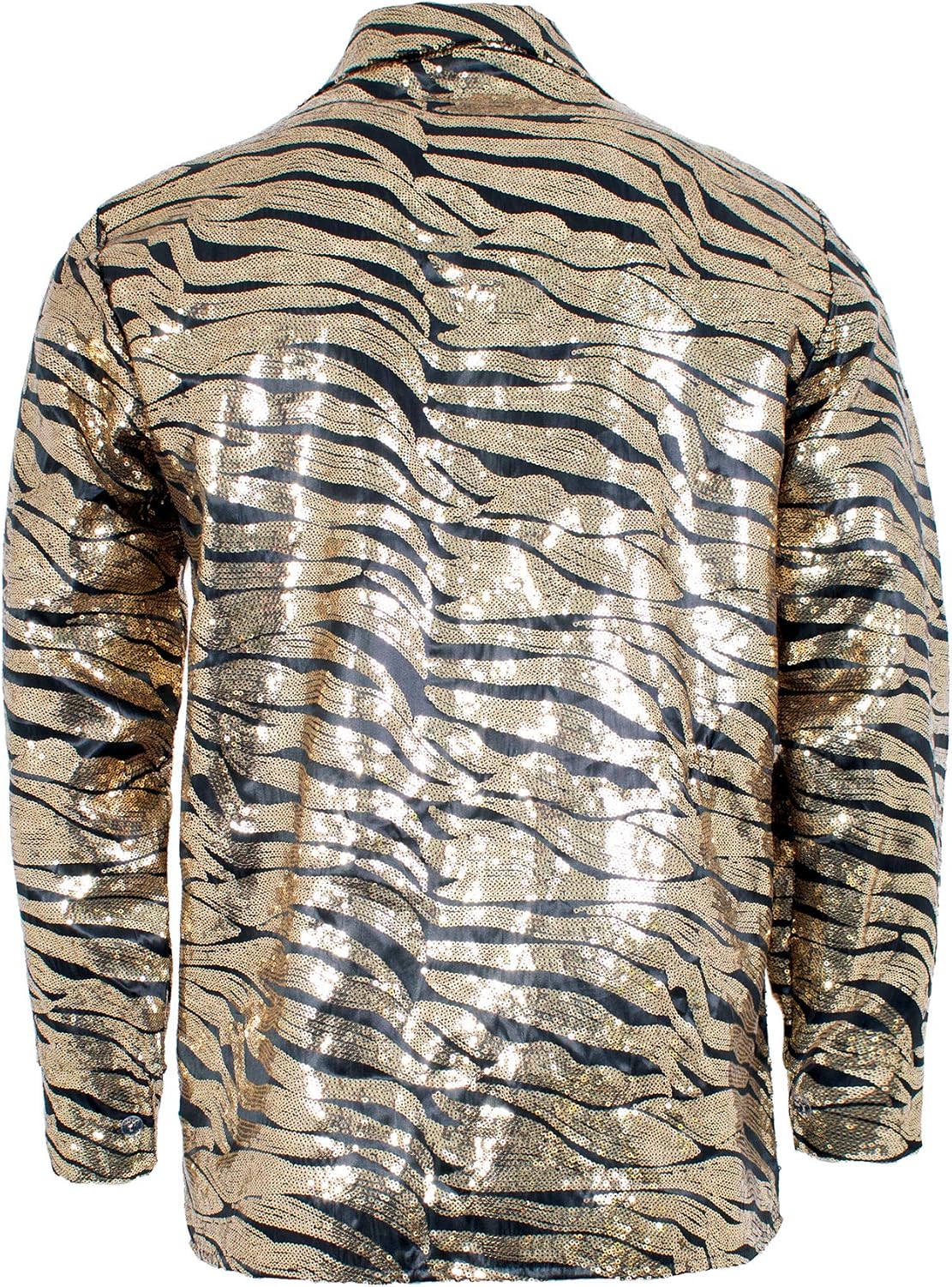UNDERWRAPS Men's Men's Tiger Sequin Disco Shirt