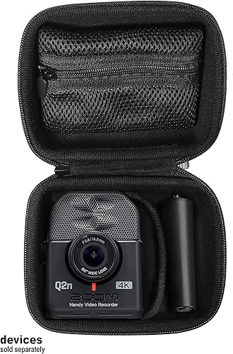 Miniatura 5 de GETGEAR Funda para grabadora de video Zoom Q2n-4K práctica y trípode Zoom MA-2, organizador para grabadora Q2n-4kH2n, trípode, cable, tarjeta de
