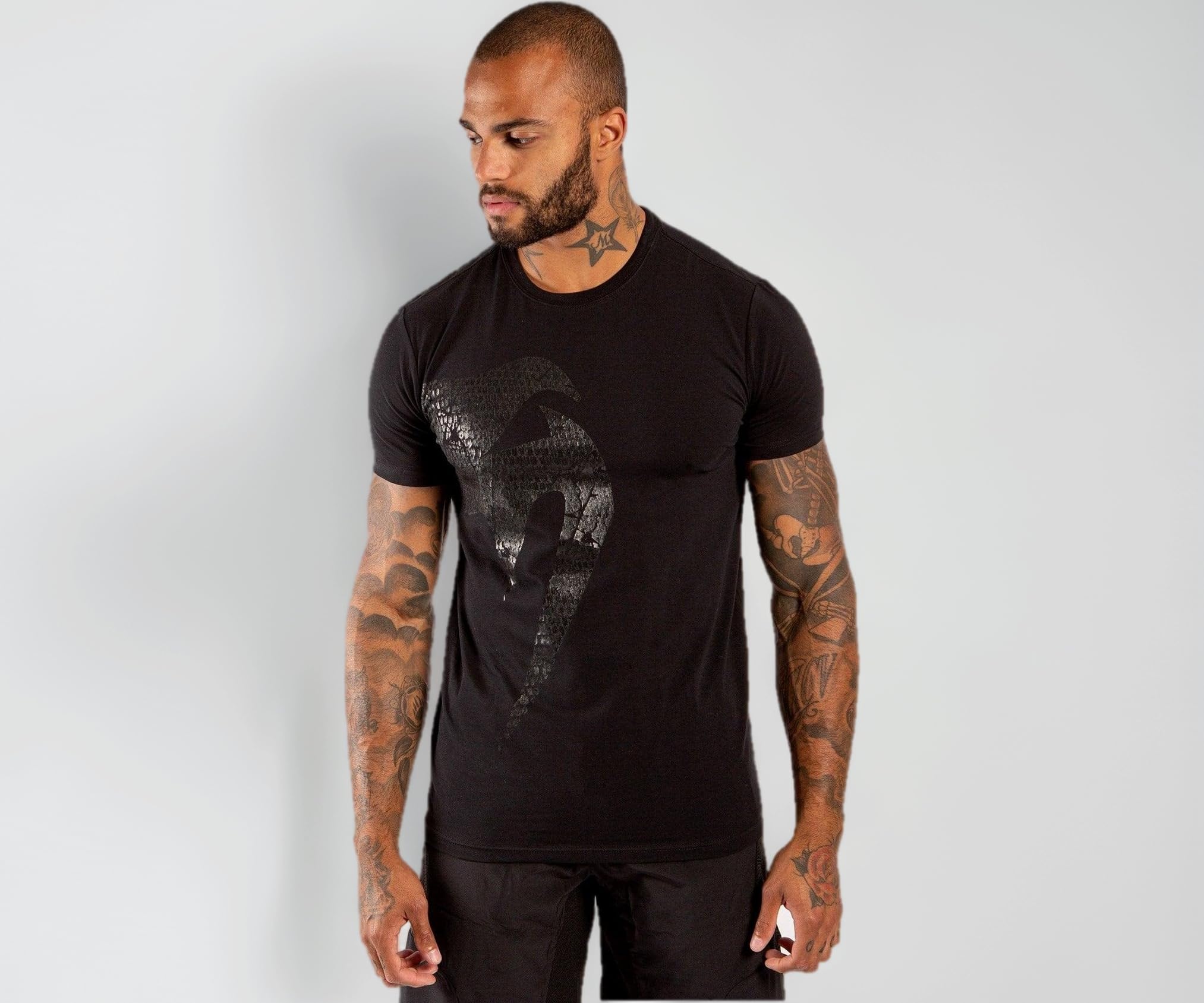 Men's Regular Fit T-Shirt (EU-VENUM-2015-S_Black_Small)