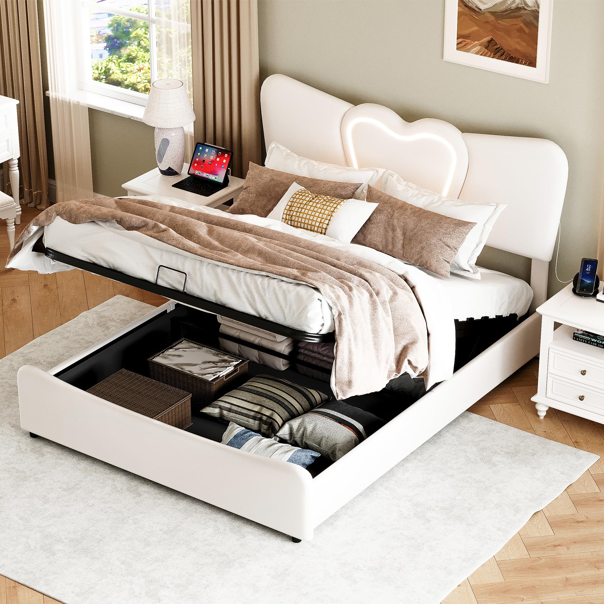 Camas Articuladas Matrimonio Cama Arcón 140 X 200 Cm, Cama Doble Adulto Con  2 Cajones, Cabecero Regulable En Altura, Terciopelo, Sin Colchón, Gris |  Leroy Merlin Cama 150x200, image size:2000x2000