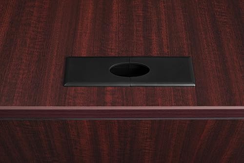 Miniatura 12 de Regency Legacy - Escritorio en L con pedestal individual con tres cajones, 66 pulgadas, gris ceniza Gris