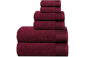 Belizzi Home 100% Cotton Ultra Soft Bath Towel Set, 6 Pieces for a Great Price