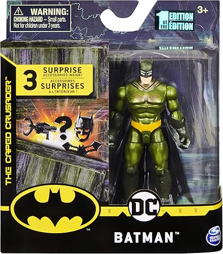 DC Batman 2020 - Figura de acción de 4 pulgadas disfraz verde exclusivo de Walmart de Batman de Spin Master