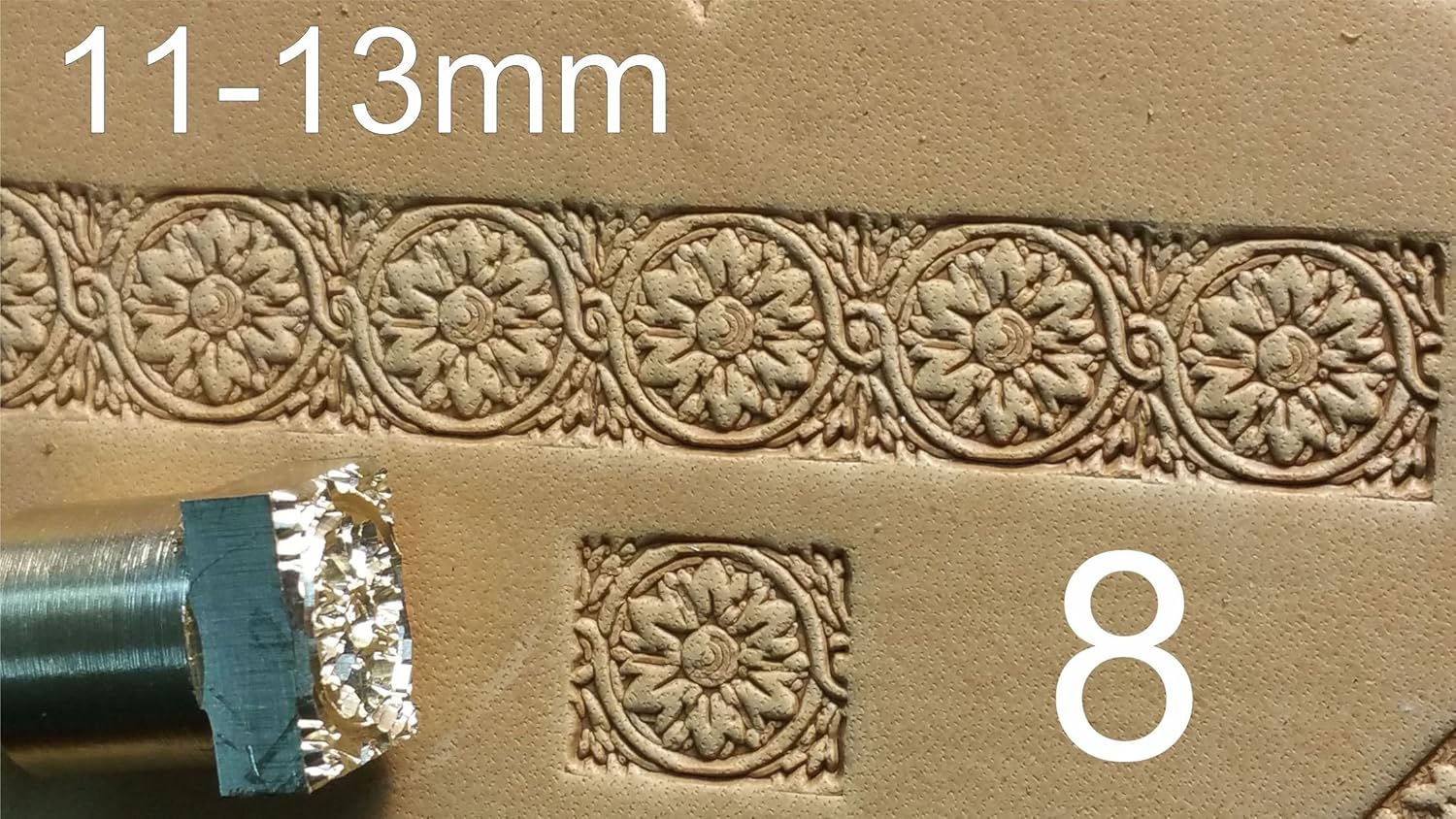 DandS ltd Leather Stamp Tool, Professional Steel Craft Tool for Leatherworking, Embossing, Carving & Stamping Leather Projects, Belts Wallets & DIY Projects Compatible with Mallet #8