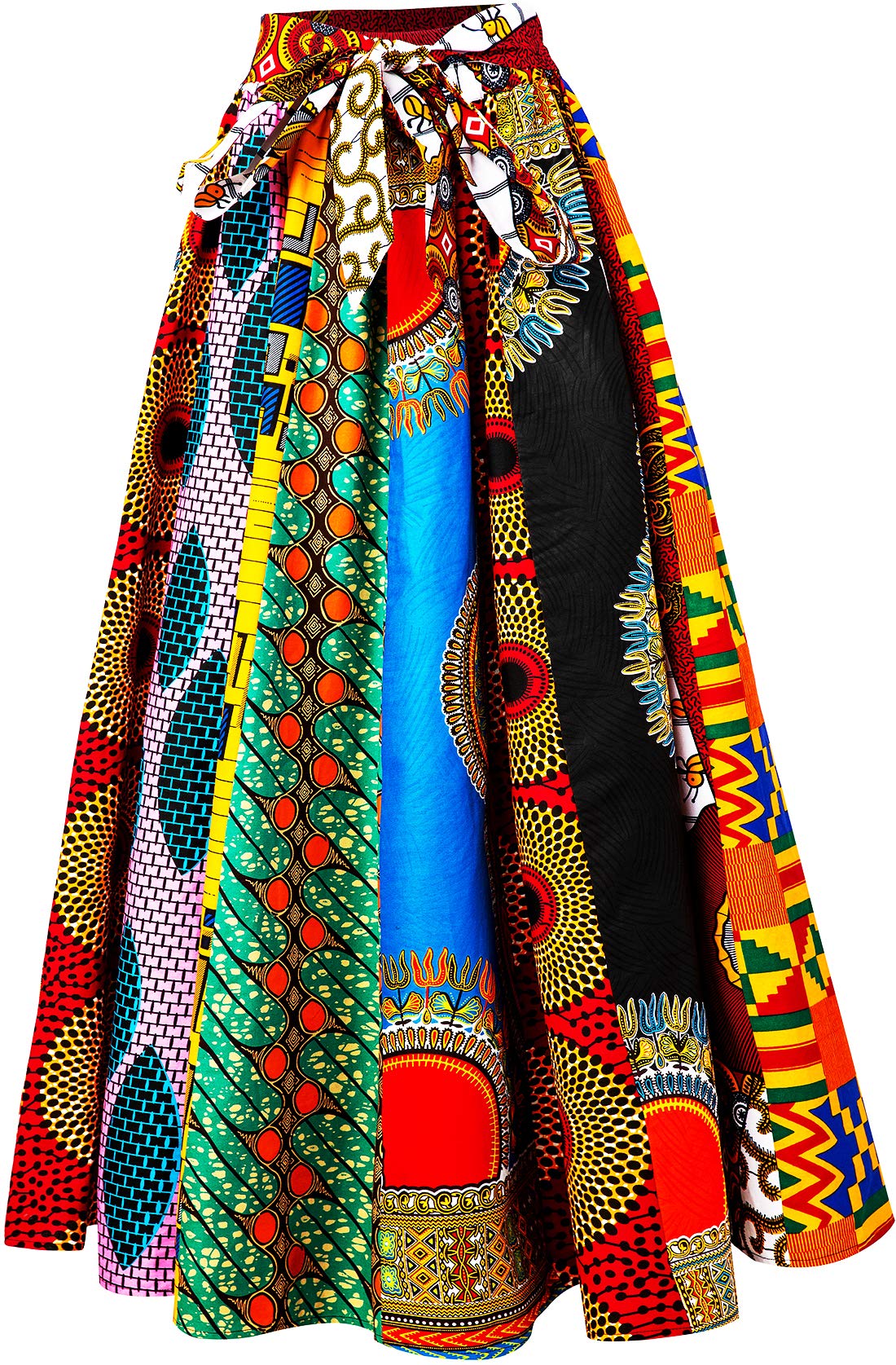 SHENBOLEN Women African Print Skirt Ankara Tradition Long Skirts One Szie