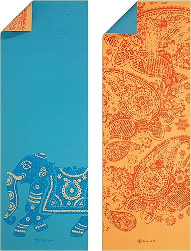 Miniatura 2 de Gaiam tapete de yoga prémium, estampado, extra grueso y antideslizante, de 1564 pulgadas, para todo tipo de yoga, de pilates y de ejercicios en el