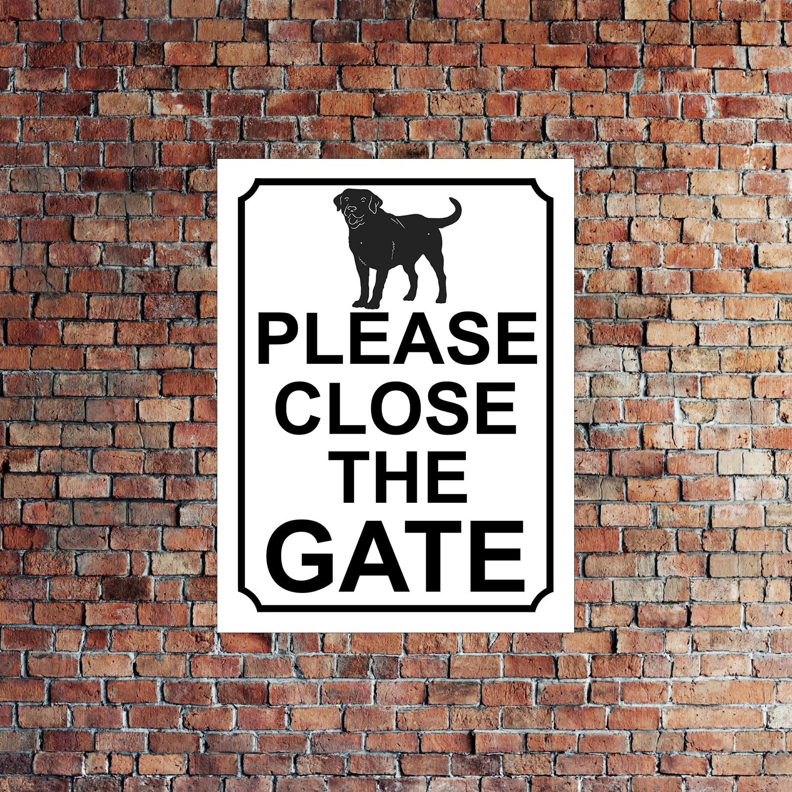 Shawprint PLEASE CLOSE THE GATE METAL SIGN LABRADOR DOG THEME 200MM X 150MM (45H1) (10" x 8" (267mm x 200mm)) - Image 4