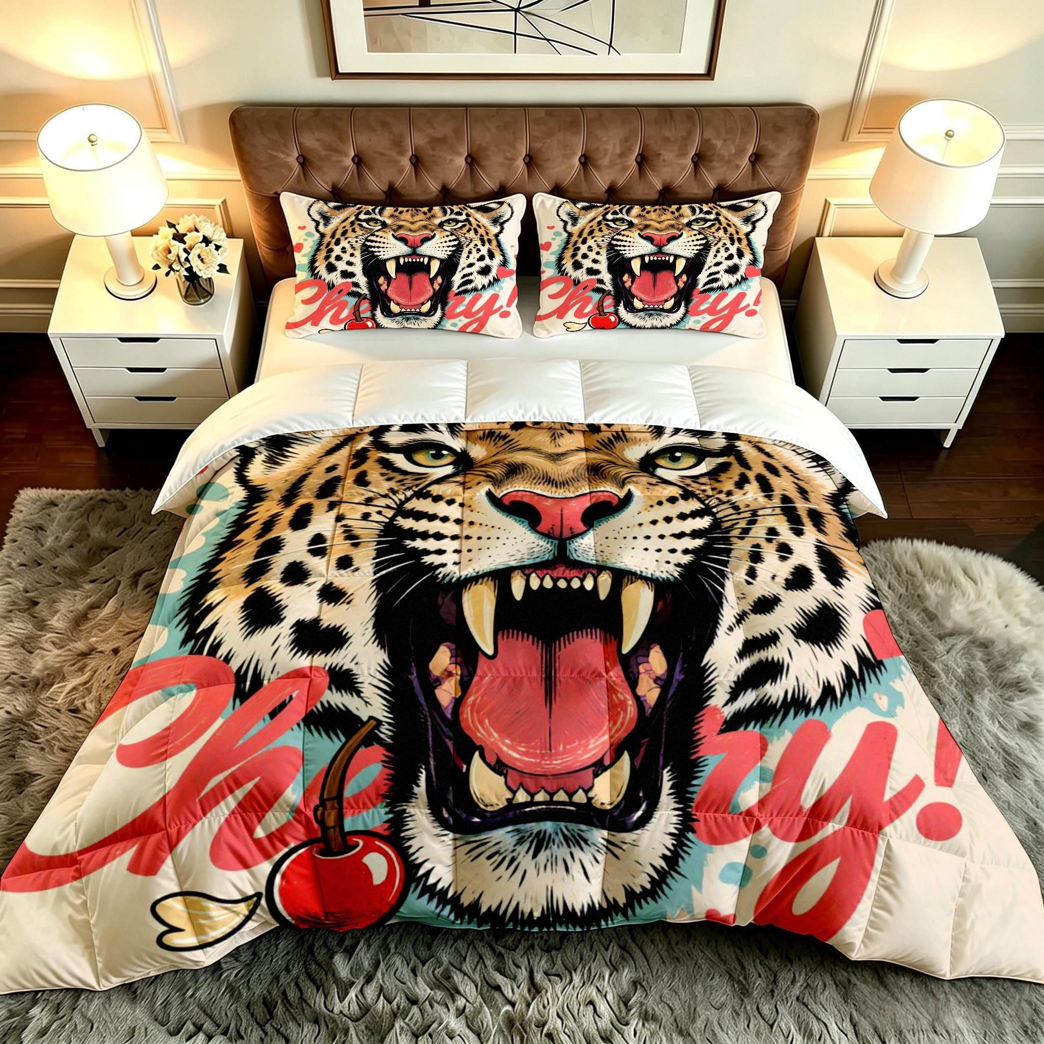 Edredón 200x200 estampado animal para un dormitorio moderno todo el año