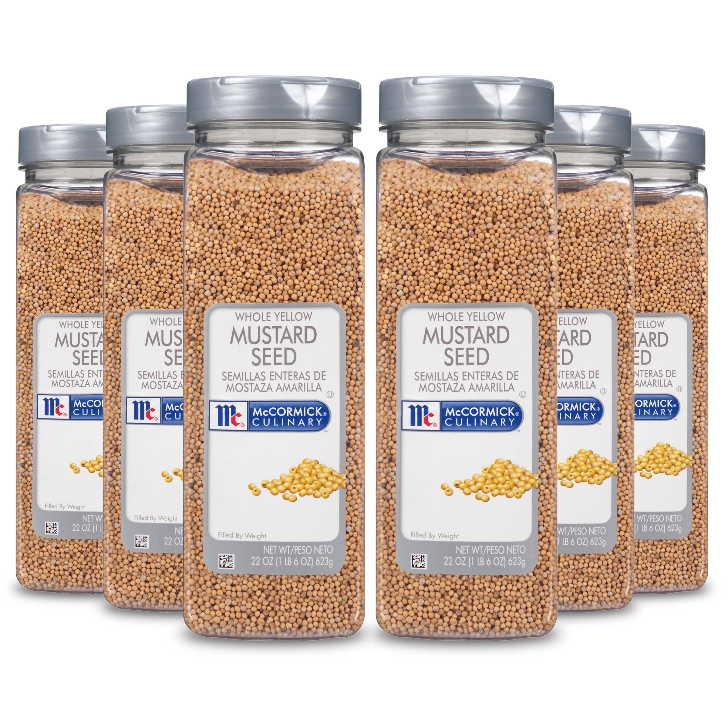 McCormick Culinary Whole Yellow Mustard Seed, 22 oz (Pack of 6)