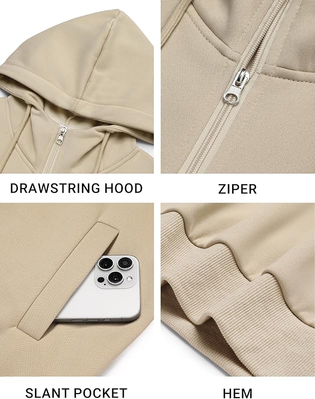 COOFANDY Sweatshirt for Men Hoodie Fleece Hooded Jacket Casual Zip up Coat image 6