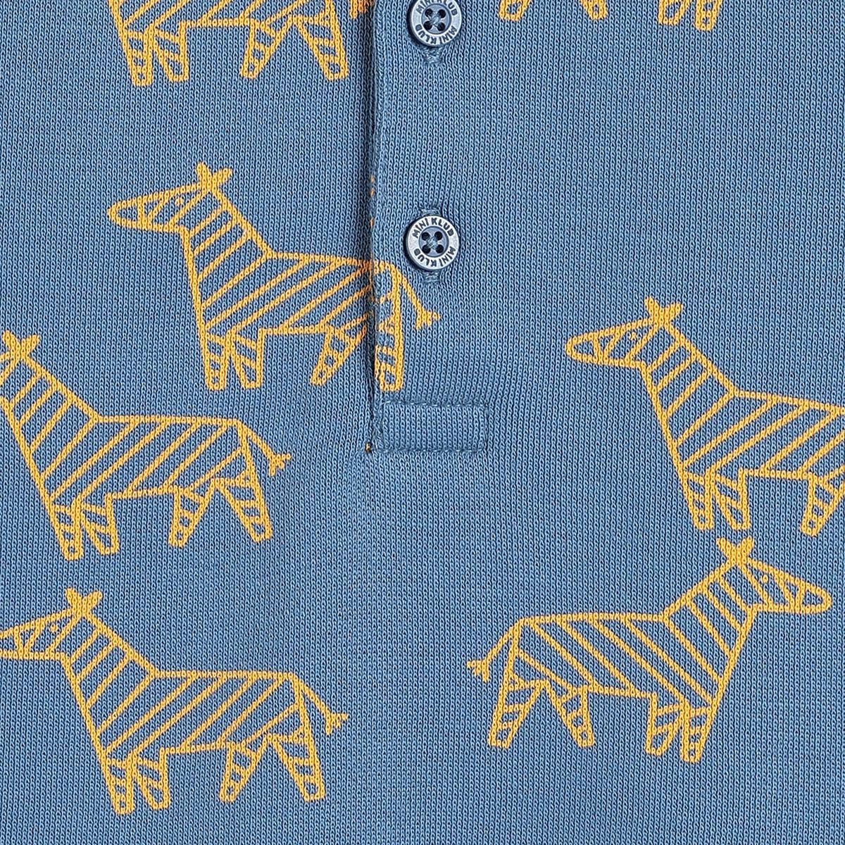 miniklub Baby Boys Collar Half Sleeve Polo (6-9M) Blue - Image 5 thumbnail