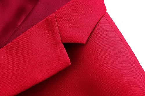 Miniatura 4 de MOGU Traje ajustado de 2 piezas para hombre, para baile de graduación, negocios, boda, baile (chaqueta de traje + pantalones)