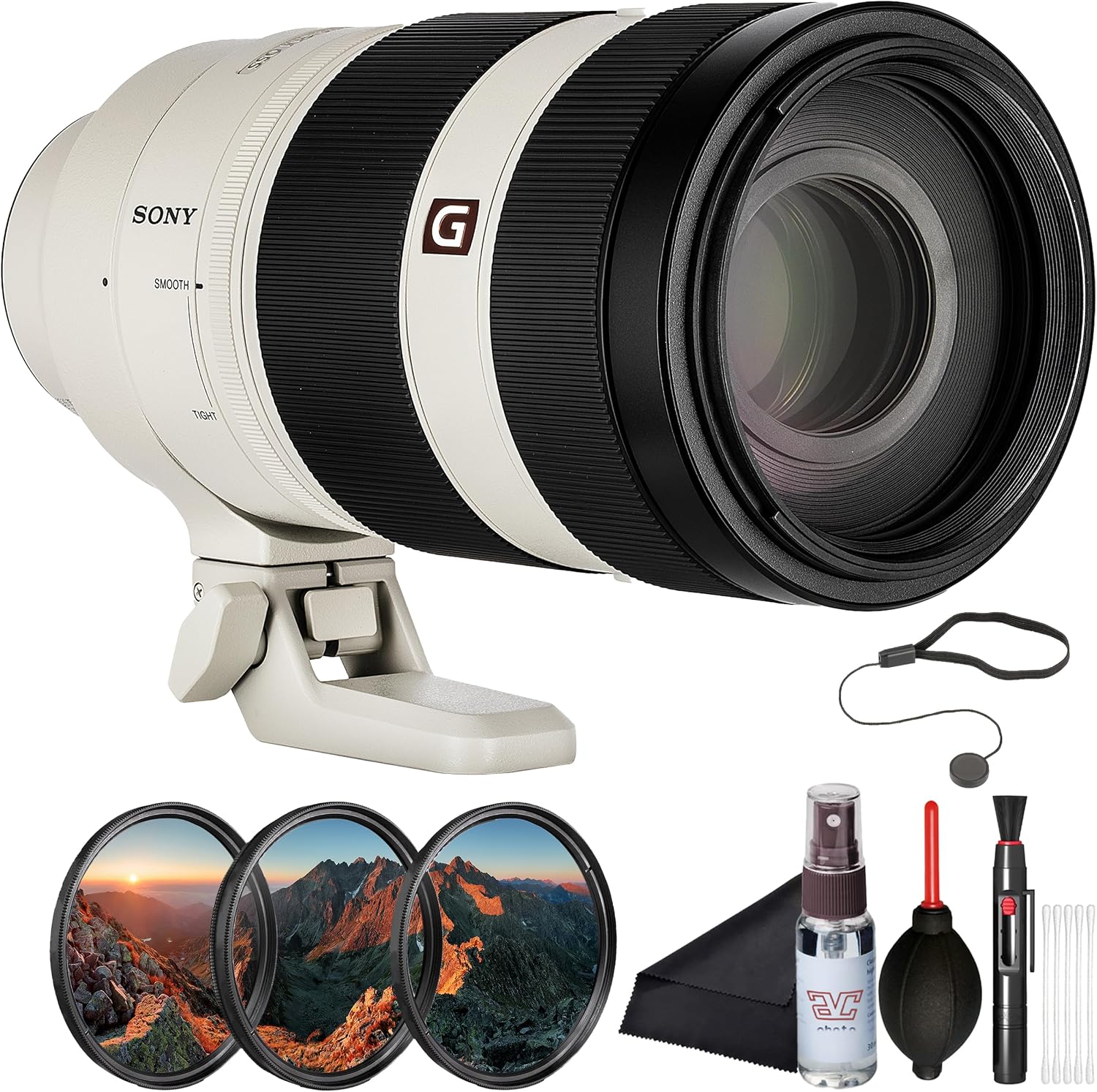 Sony FE 100–400mm F4.5–5.6 GM OSS Telephoto Zoom Lens (SEL100400GM) Optical SteadyShot | Full-Frame E-Mount | Filter Kit, Cap Keeper, Cleaning Kit, and More