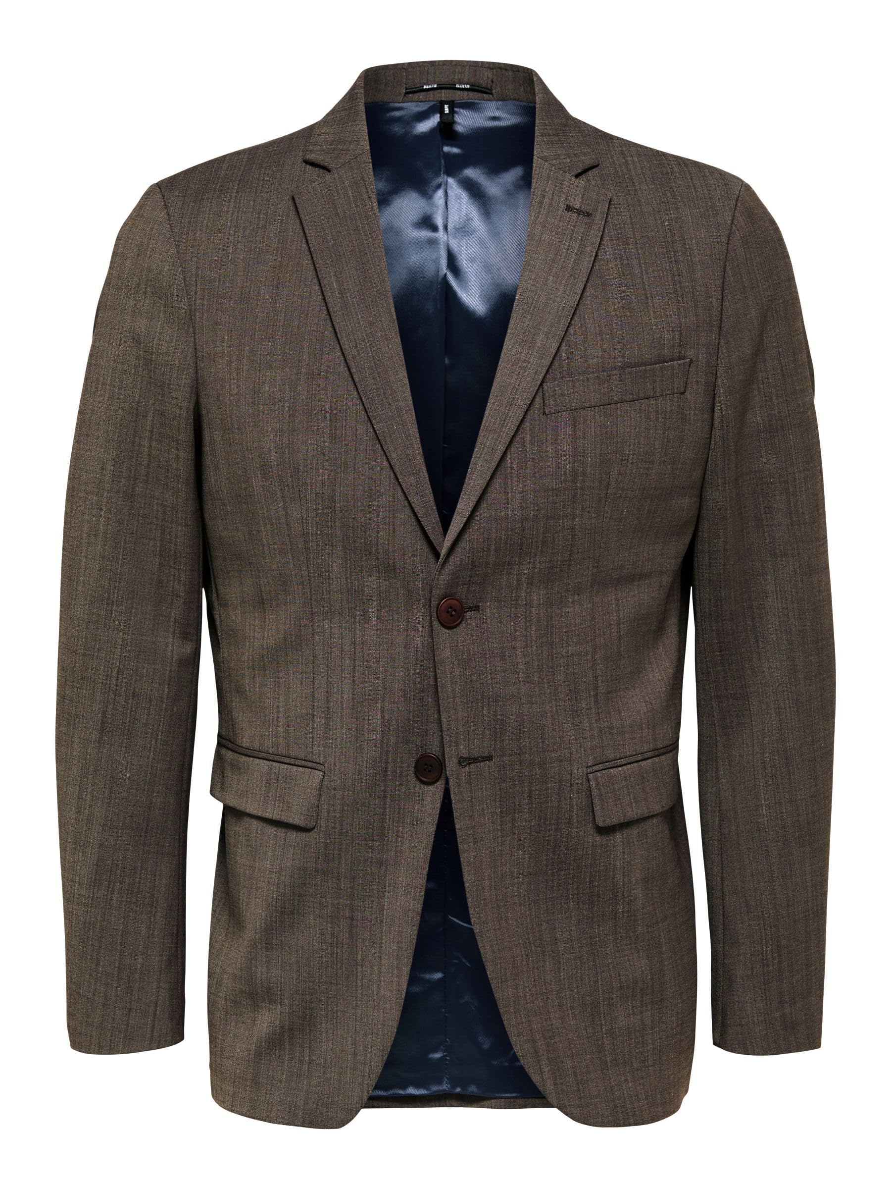 SELECTED HOMME Male Blazer Slim Fit Wollgemisch
