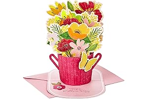 Hallmark Paper Wonder Mother's Day Pop Up Card (Flower Bouquet, You Deserve This Day)