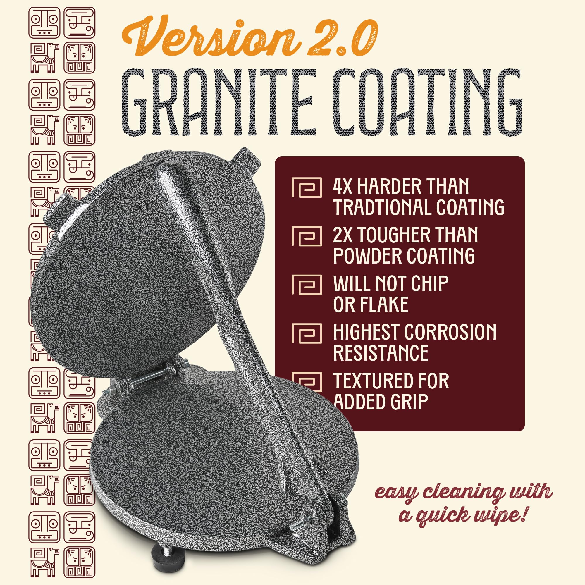 Concord Cast Iron Tortilla Press - Make Authentic Tortillas! -4