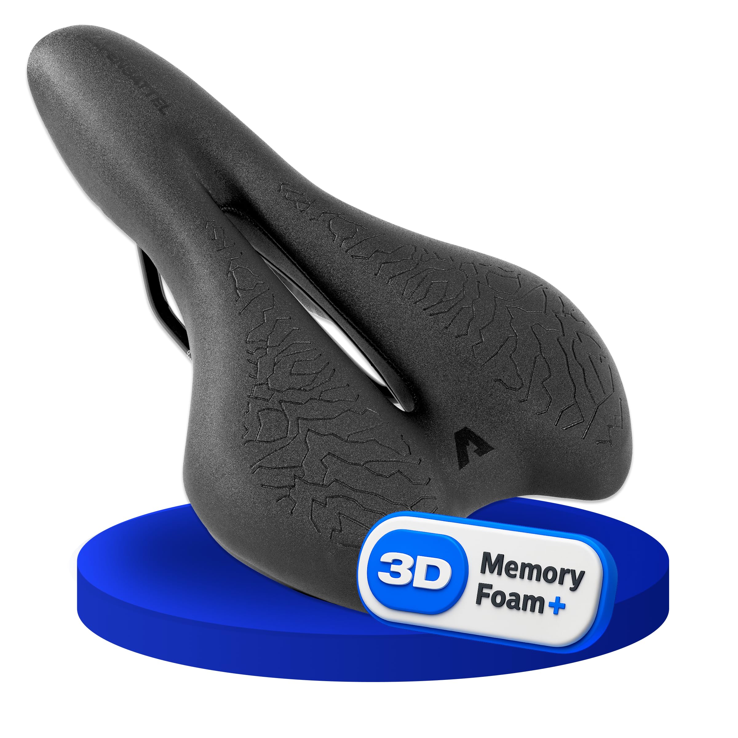 ALPENSATTEL® Ergonomischer Fahrradsattel Sport+ [3D Memory Foam] - Fahrrad Sattel für Damen & Herren - Atmungsaktives Material für ideale Druckverteilung - Universelle Sattelhaltung für jedes Rad