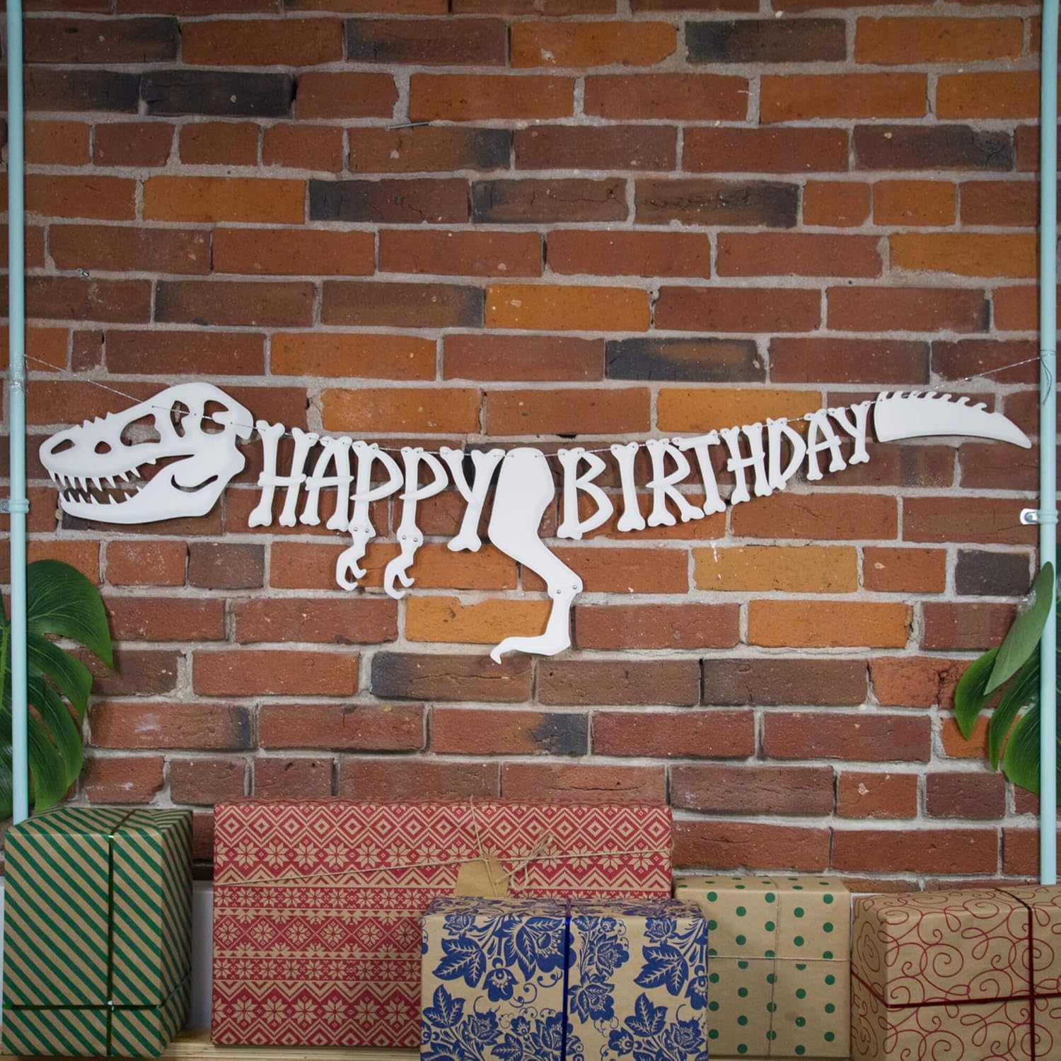 Amazon.co.jp 3D Dinosaur Happy Birthday Banner Dinosaur Party