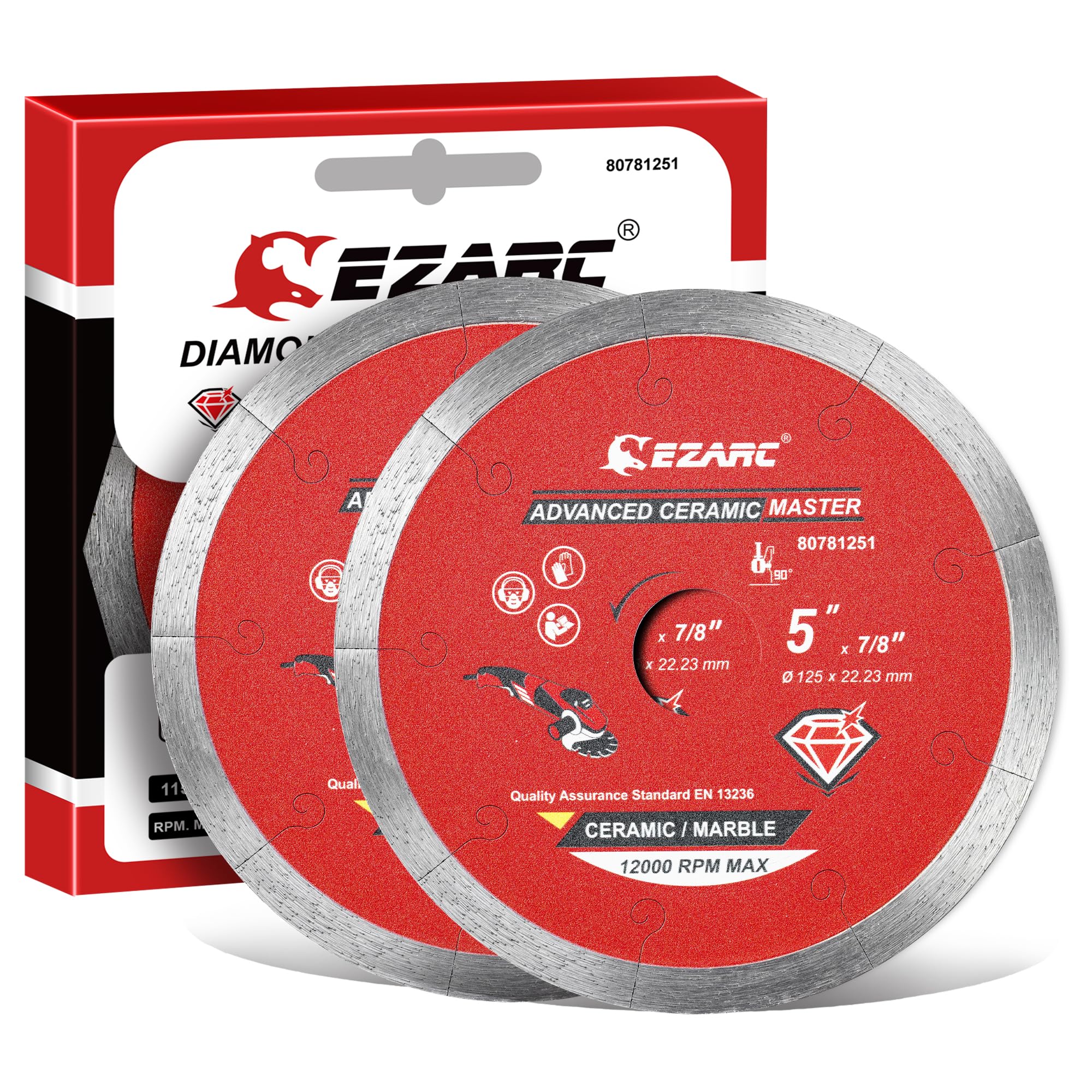 EZARC Super cienka diamentowa tarcza do cięcia 125 mm.