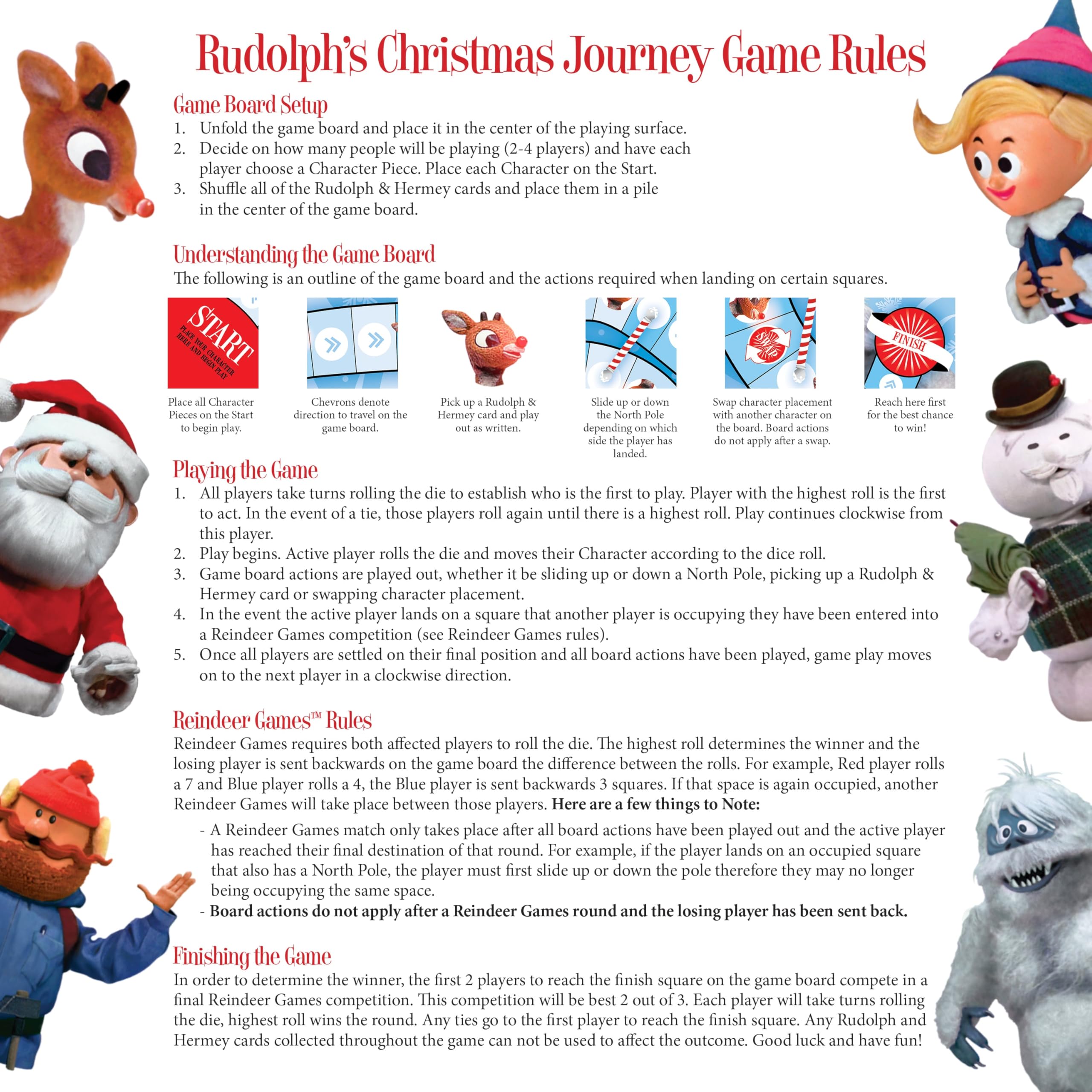 AQUARIUS Rudolph The Red-Nosed Reindeer Board Game - Fun Family Christmas Gift for Kids & Adults - Officially Licensed Rudolph Merchandise & Collectibles - Image 10