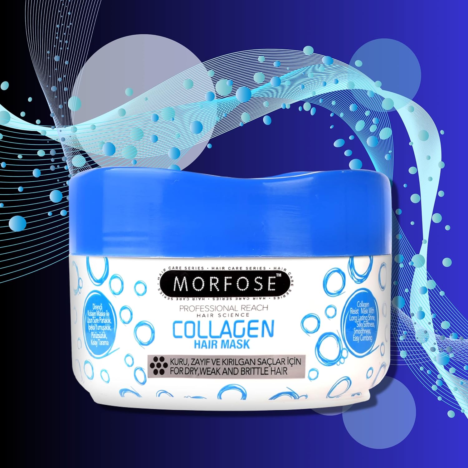 Morfose Professional Milk Therapy Hair Mask for Dry, Damaged, or Brittle Strands, 12 Essential Amino Acids, and Proteins, Fuller Healthier, Softer look, (large, 16.9 Fl Oz) (Collagen) - Image 2