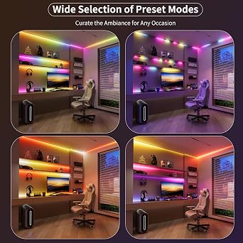 MIWISE RGB Smart IC COB LED Strip Light,32.8ft Color Chasing Flexible LED Tape Light,WS2811 Addressable RGB Strip with APP Control/Music Mode,Work with Alexa/Google,for Home DIY Lighting Projects