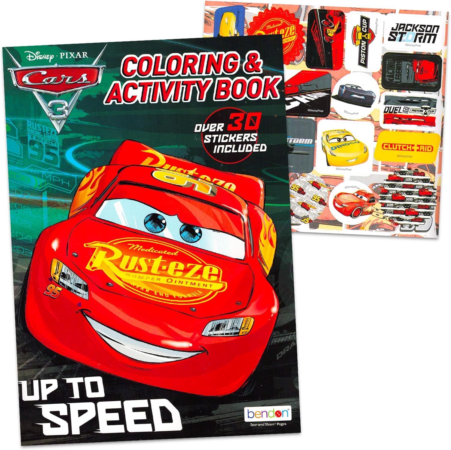 Disney Cars Backpack for Toddlers ~ Deluxe 11" Mini Cars Preschool Backpack for Kids Bundle with Cars Stickers, Coloring Book, and Beach Kids Door Hanger - Image 7