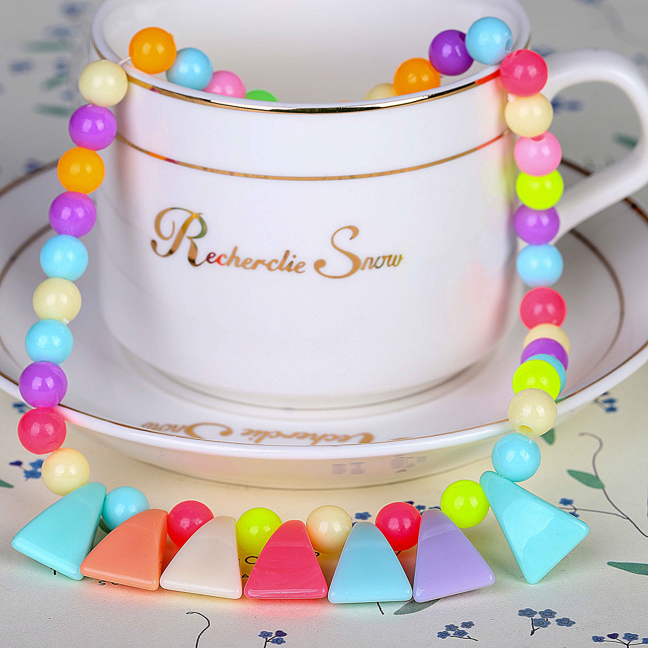 2*24 cuadrículas de cuentas de perlas artificiales, cuentas de 47 colores para pulseras, kit de fabricación de pulseras multicolor, para hacer joyería, con cuerda elástica, juego de regalo para 2*24 cuadrículas de cuentas de perlas artificiales, cuentas de 47 colores para pulseras, kit de fabricación de pulseras multicolor, para hacer joyería, con cuerda elástica, juego de regalo para