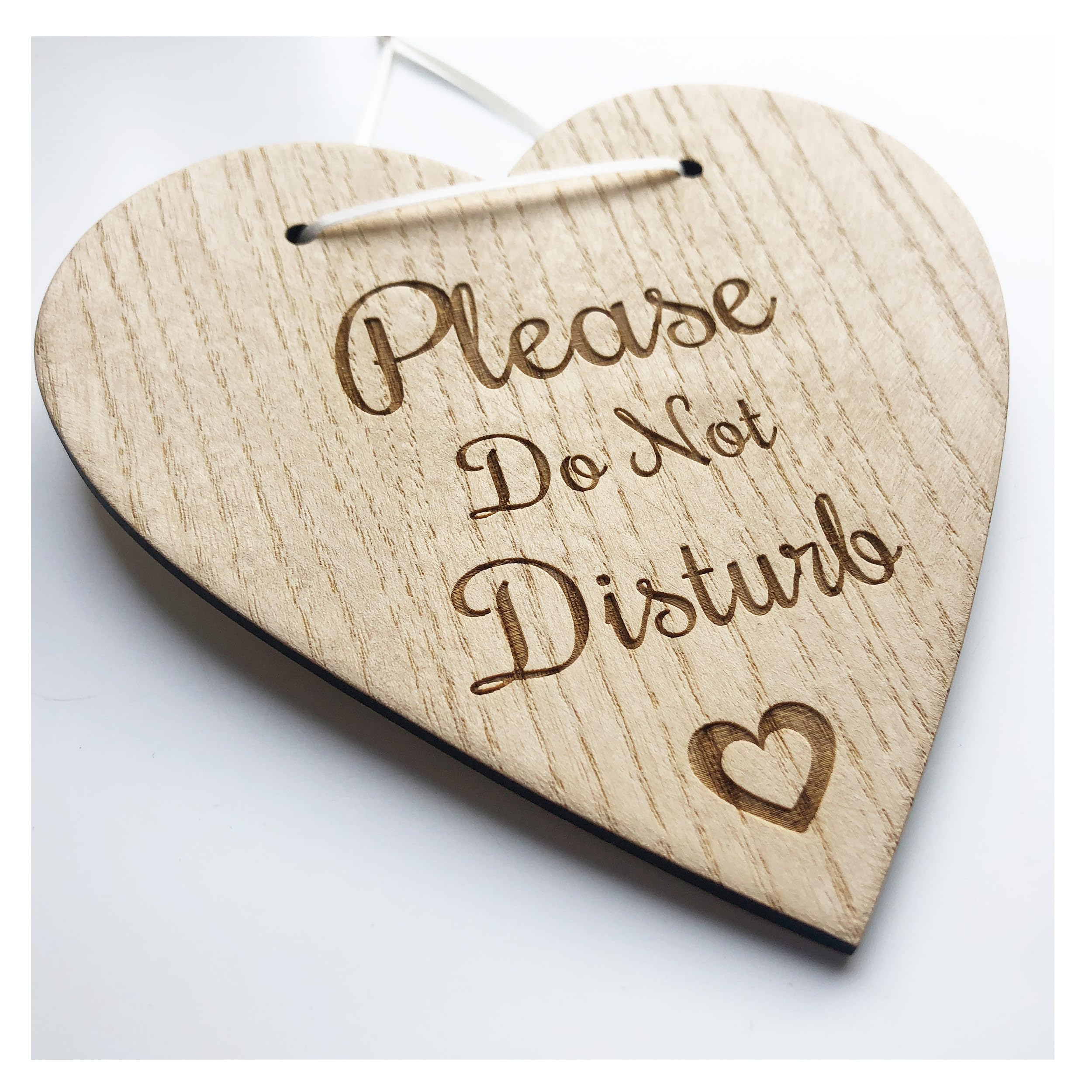 Lovethis** Ash Please Do Not Disturb Door Sign, Nice Polite Way Of Asking - Heart Shaped Engraved Plaque