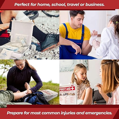 Miniatura 6 de M2 BASICS Kit de primeros auxilios de 321 piezas de alta calidad - Kit de primeros auxilios para el hogar, automóvil, negocios, oficina, escuela,