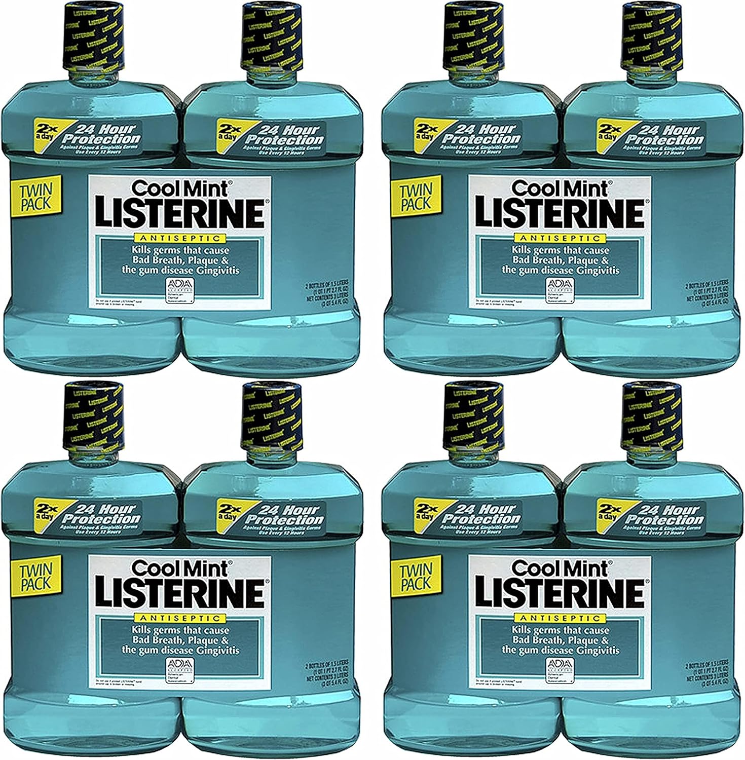 Product of Listerine Cool Mint Antiseptic Mouthwash, 2 pk./1.5L - Oral Rinse & Mouthwash [Bulk Savings] : Beauty & Personal Care