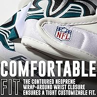 Vista 6 de Franklin Sports - Guantes de receptor de fútbol americano juvenil de la NFL, par de guantes de fútbol para niños con logotipos de equipos de la NFL