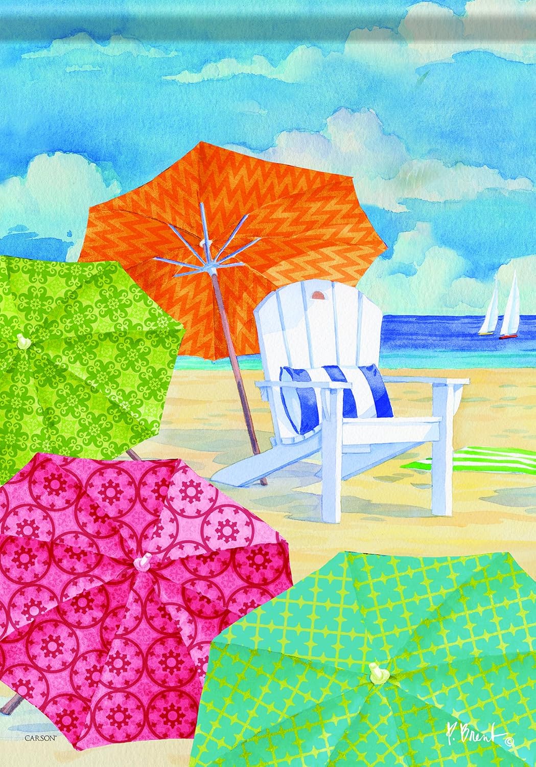 Carson Home Accents Outdoor Flag, Sunnyside Umbrellas, Large