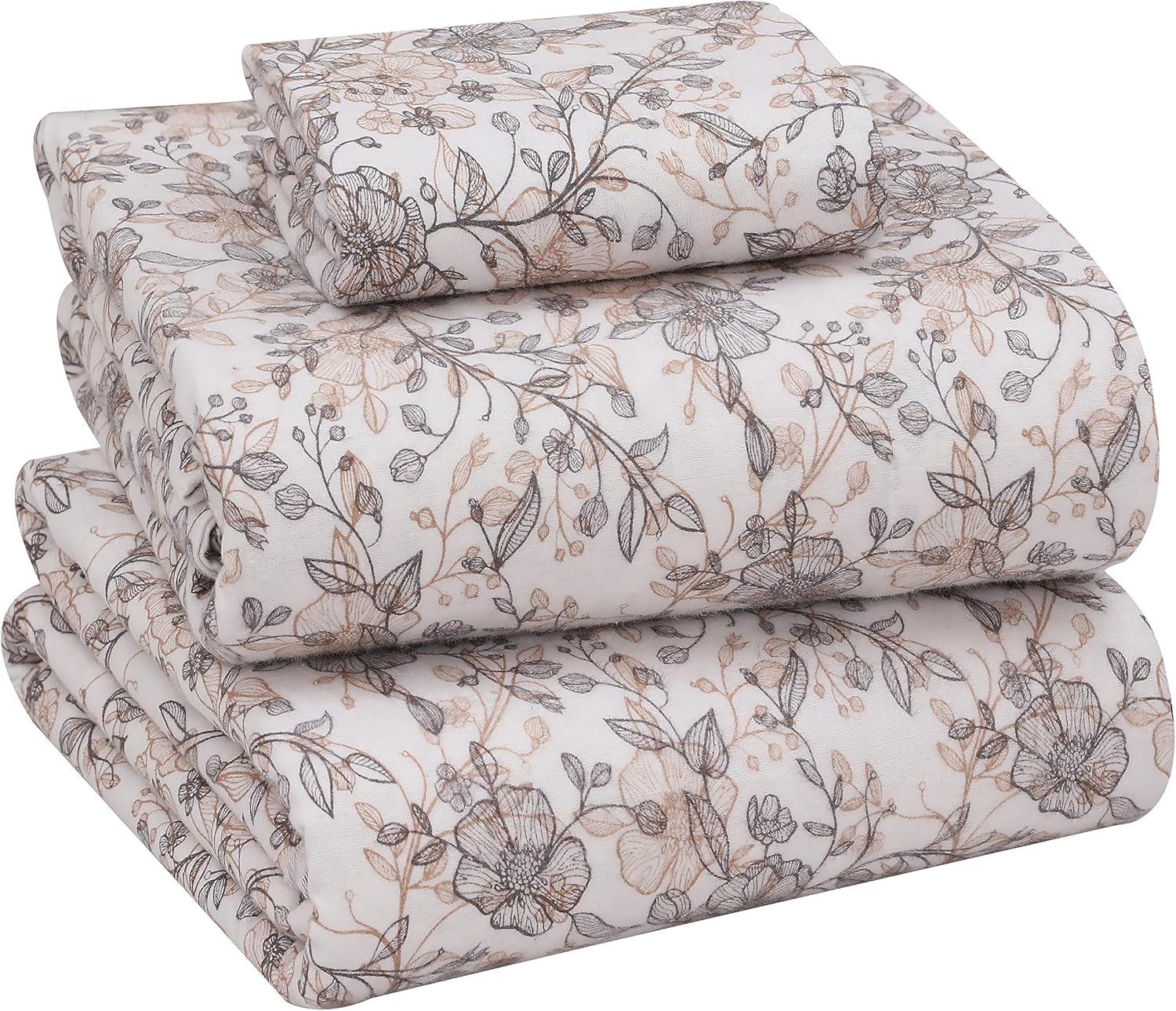 RUVANTI Flannel Sheets Twin Size 100 Cotton Brushed