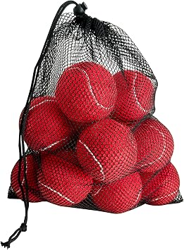 Tennis Balls, 12 Pack Advanced Training & Practice Tennis Balls for Beginners, Pet Dogs Playing Balls, Includes Mesh Carry Bag
