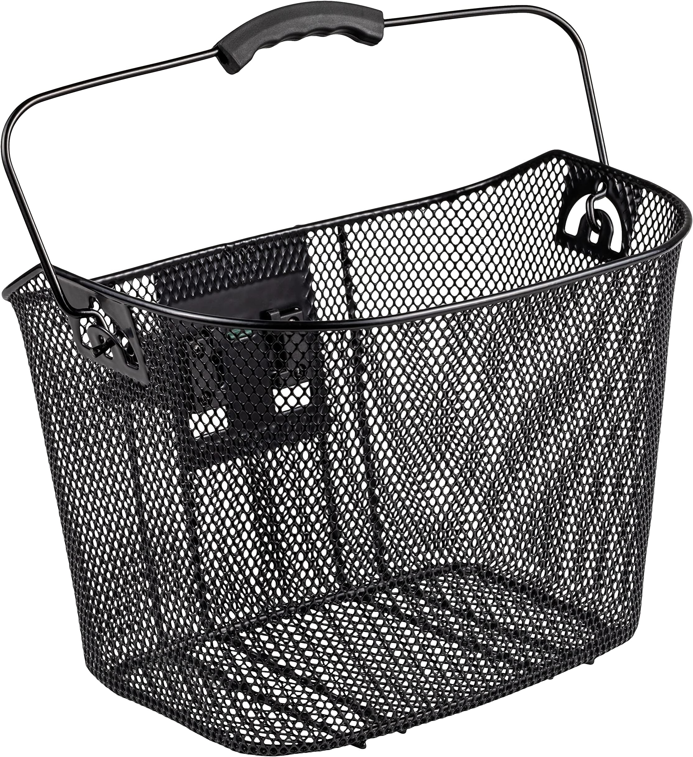 Schwinn Quick Release Wire Bike Basket, Black, Weather Resistant, Folding Handle for Hand Carry, Fits Most Adult Bicycles, Includes Mounting Hardware, Bicycle Basket for Adult Bikes