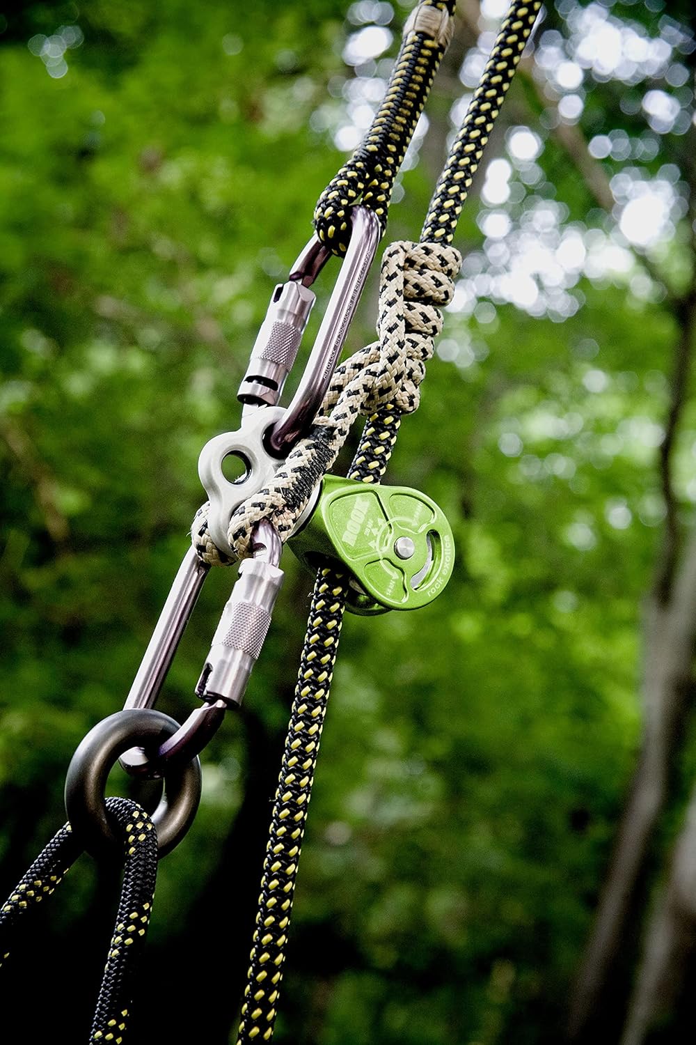 Notch Rook Triple Attachment Swivel Pulley, Green (34201)