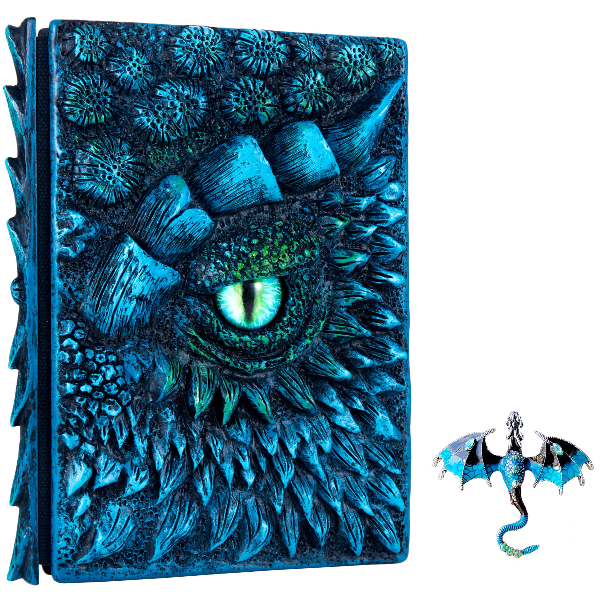3D Dragon Eye Embossed Journal,Resin Engraving Notebook,Dnd notebook for Dragon Lovers ，Blank Paper,Hardcover Travel Notepad for Writing,Sketchbook,