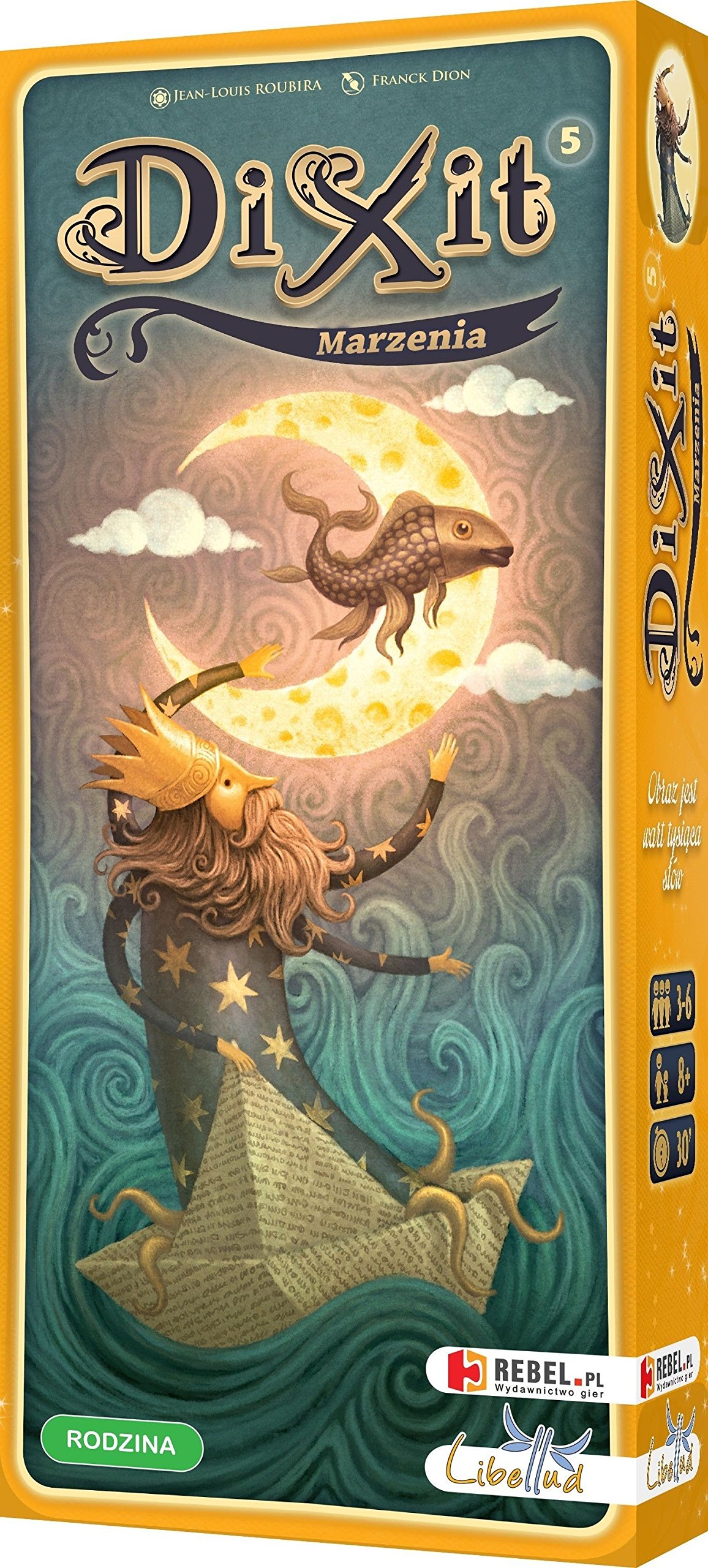 Rebel | Dixit 5: Marzenia | Gra planszowa | Gra Rodzinna | Skojarzenia | Wiek 8+ | 3-6 graczy | Dodatek