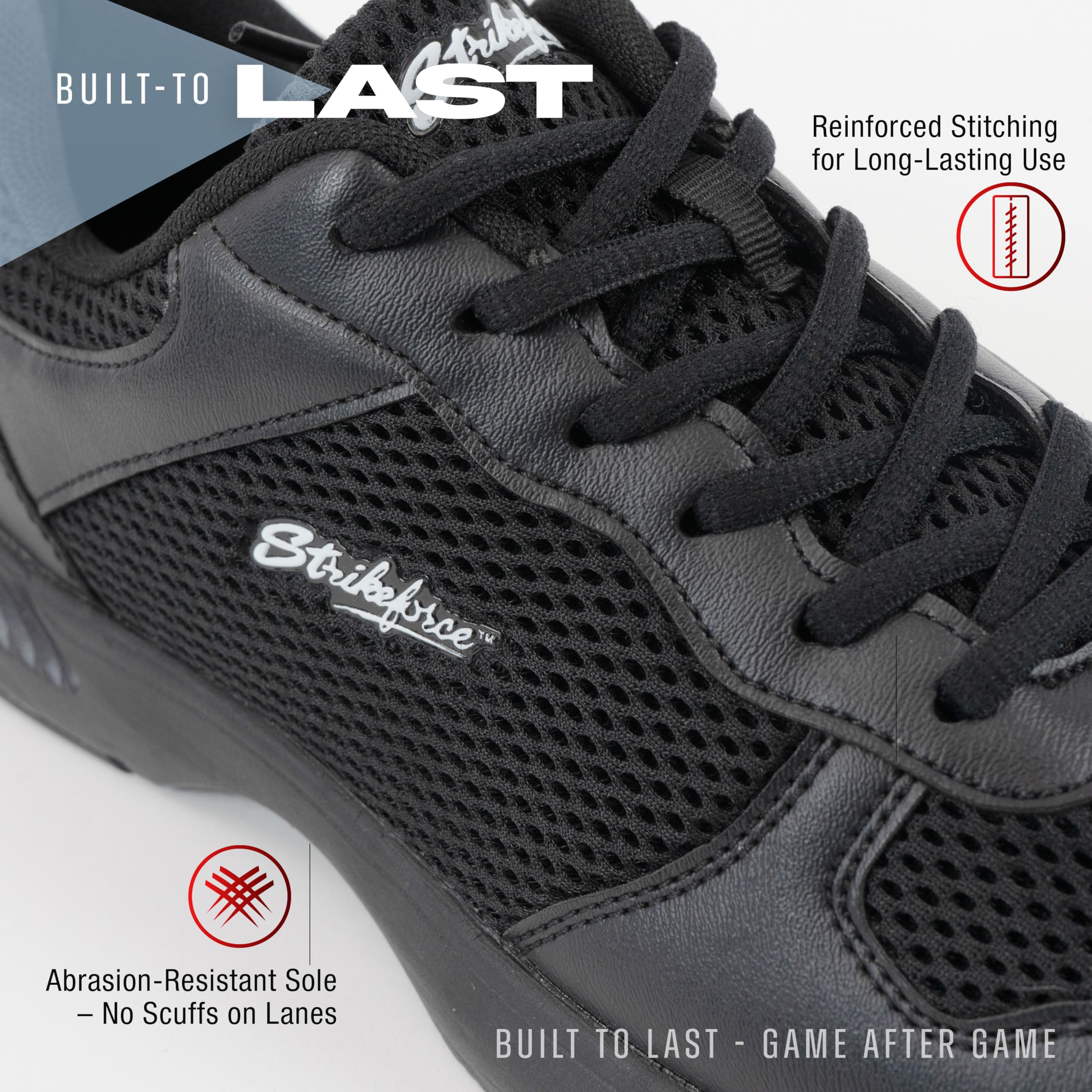 KR Strikeforce OPP Lite Black Athletic Bowlingschuh für Rechts- oder Linkshänder