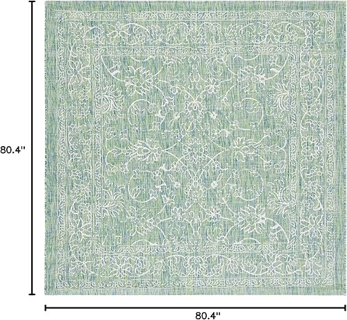 Vista 60 de SAFAVIEH Courtyard Collection - Alfombra decorativa, 2 pies 3 pulgadas x 5 pies, turquesa, no desprende pelusa y de fácil cuidado, para interiores