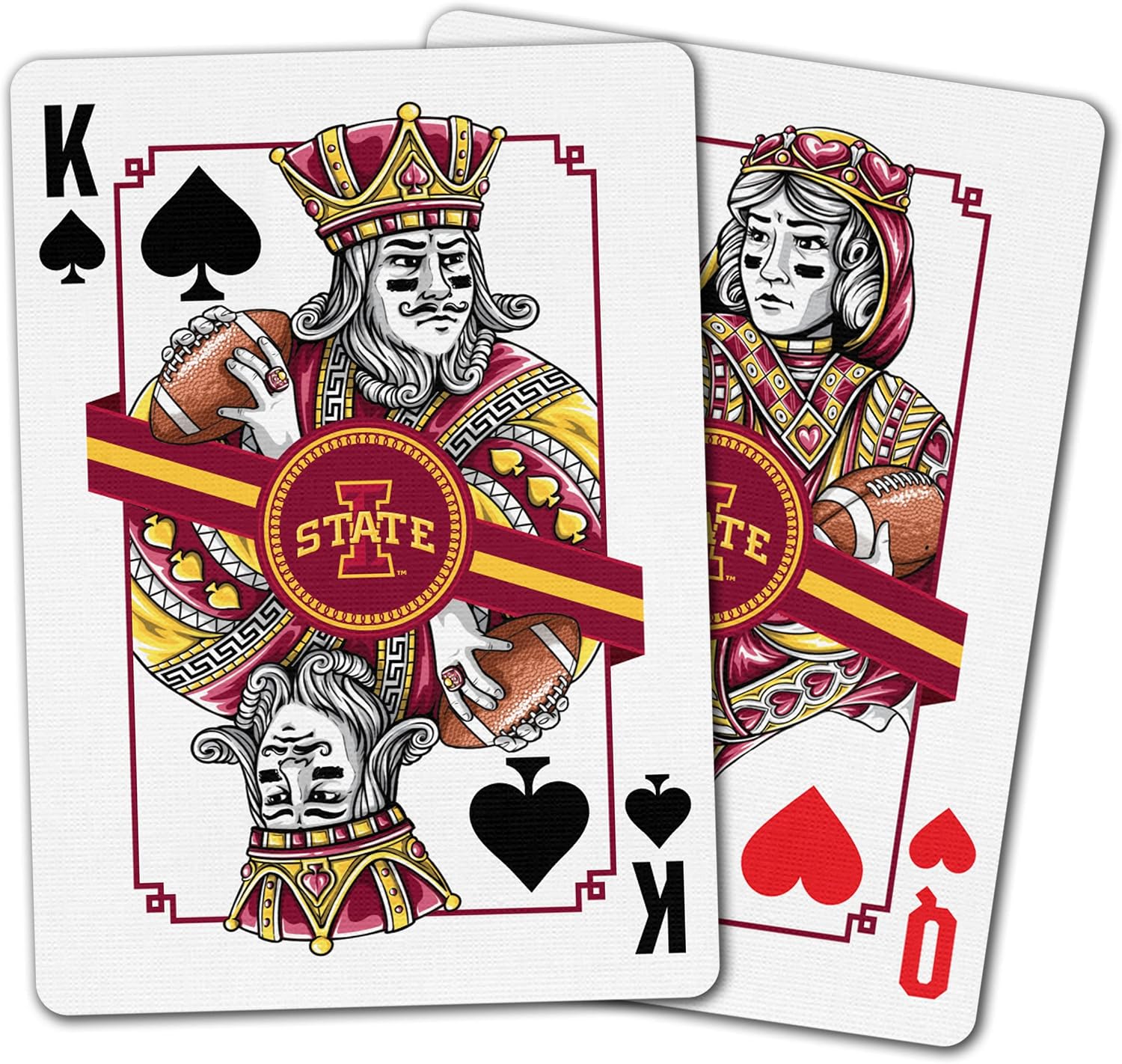 YouTheFan NCAA Officially-Licensed Playing Cards - Original Artwork on All face Cards and Jokers - Team’s Official Colors - Quality Linen Texture - Designed in The USA
