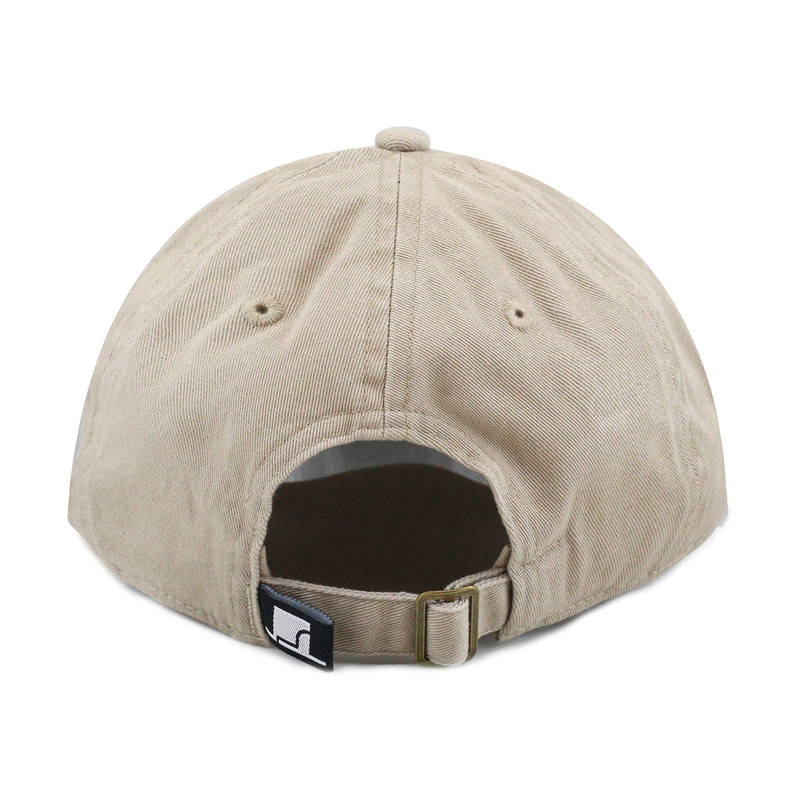 The Hat Depot Baseballkappe für Kinder, gewaschen, niedriges Profil, Baumwolle und Denim, LSF 50+, einfarbig