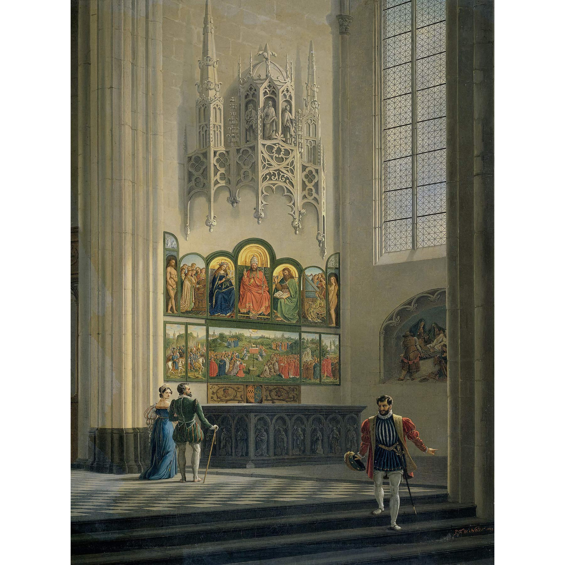 Artery8 De Noter Ghent Altarpiece Van Eyck Brothers Premium Wall Art Canvas Print 18X24 Inch