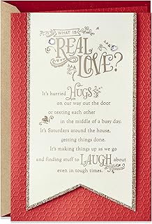 Hallmark Valentines Day Card for Husband, Wife, Boyfriend, Girlfriend (Real Love) Anniversary Card, Love Card