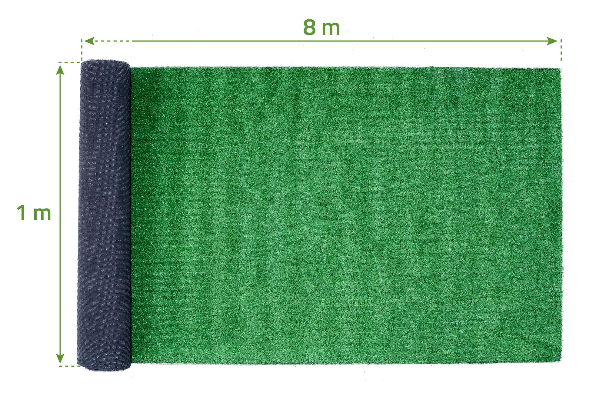Casanoov Gazon Synthétique Orso 1x8m Hauteur Brins 7mm - Gazon Artificiel Extérieur en Rouleau - Faux Gazon Résistant UV Chlore - Idéal Balcon Terrasse Jardin Piscine