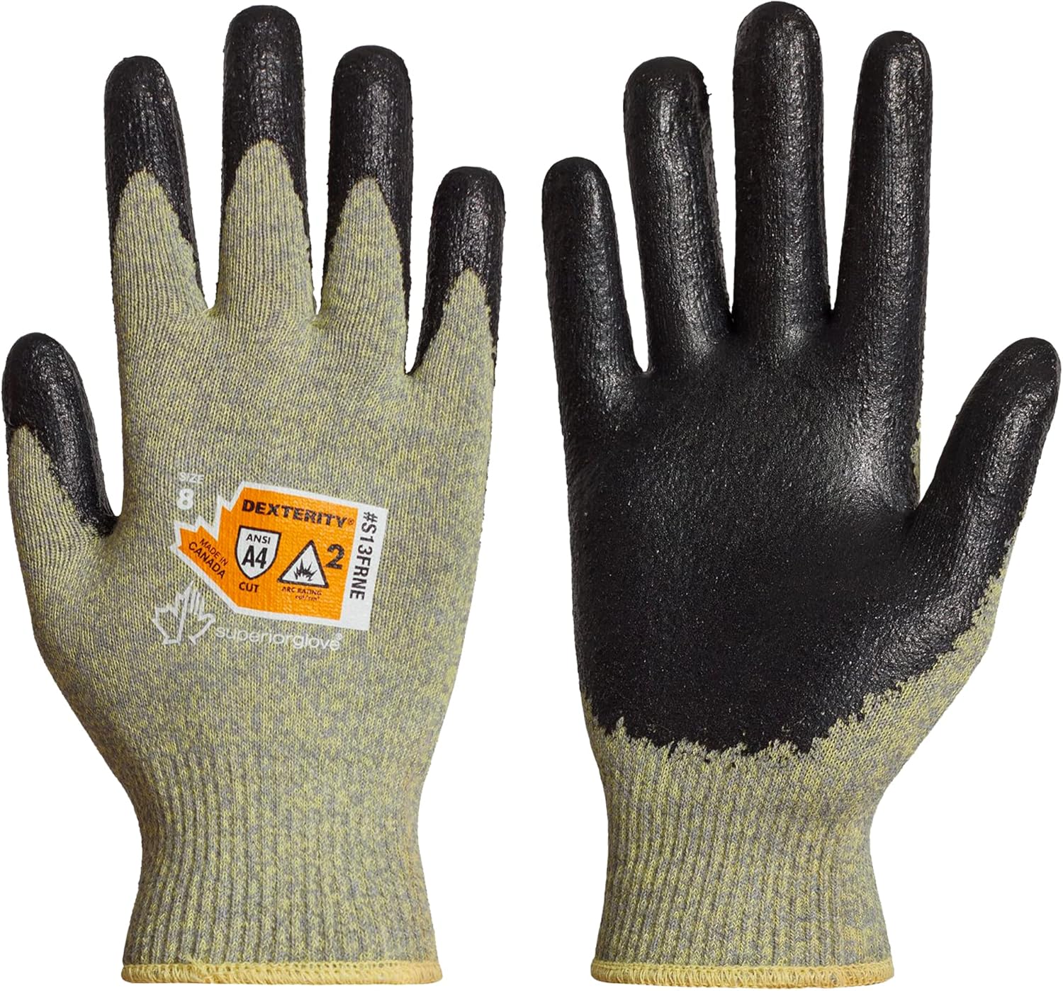 Superior Glove Dexterity Flame Resistant Arc Flash Electrcian Gloves with Neoprene Palm - S13FRNE